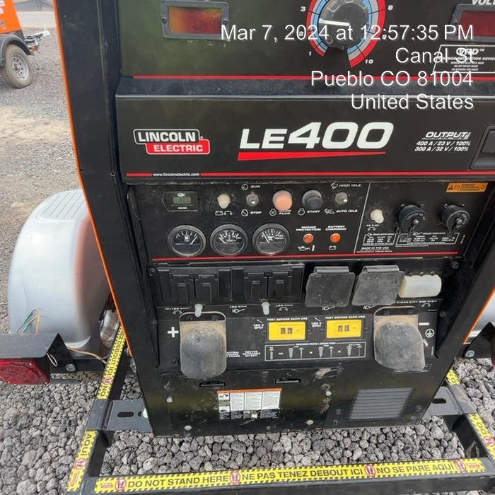 2023 Lincoln Electric LE400 Kubota V1505, Trlr, Cable Rack, Light Kit, ES Decals, T3