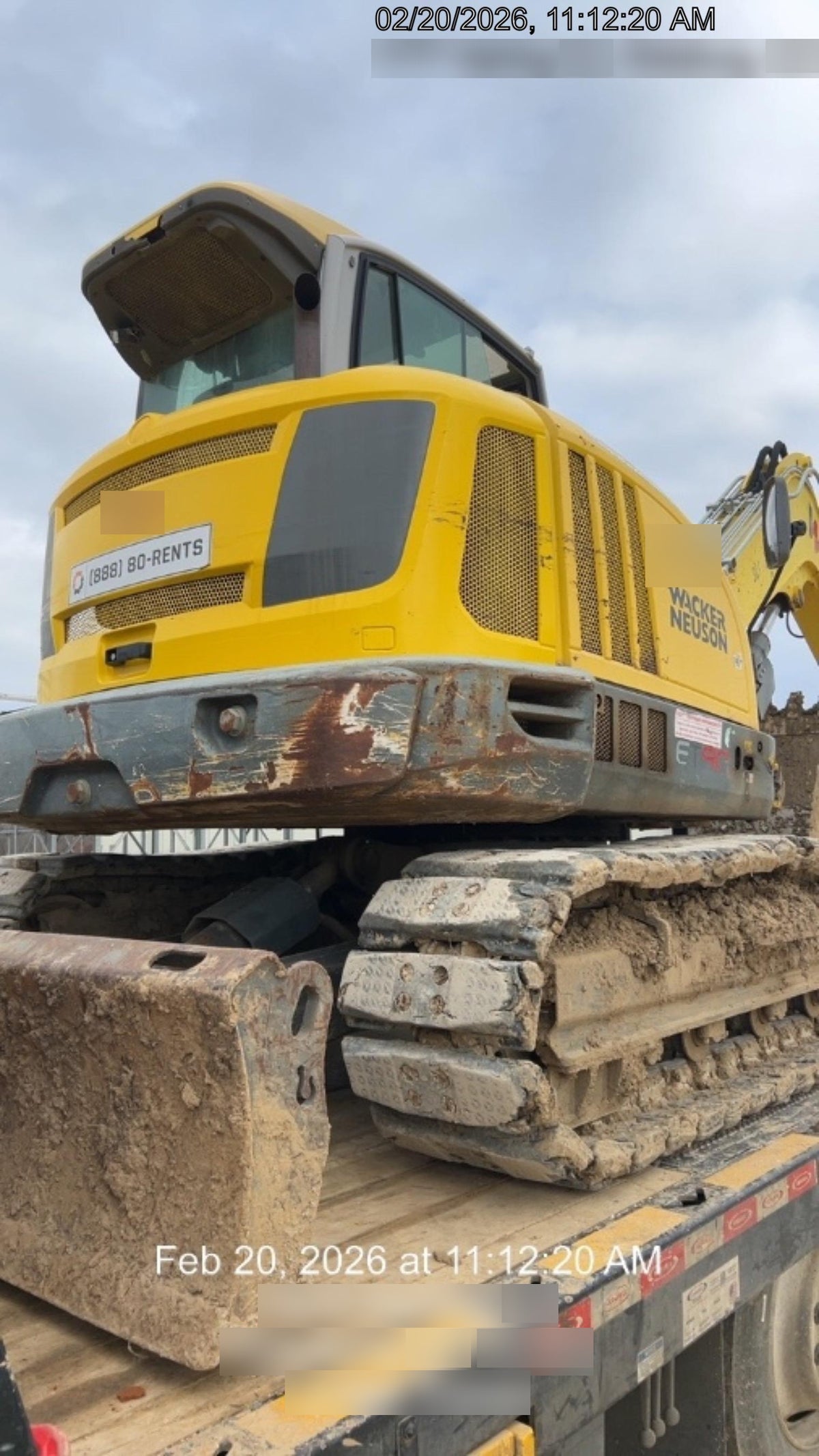 Wacker Neuson ET90 Enclosed Cab, Hybrid Tracks, Long Dipperstick,  Bucket