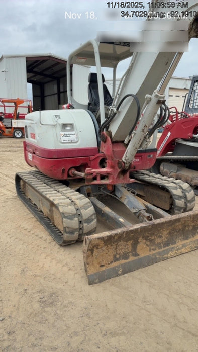 2019 Takeuchi TB260 Takeuchi TB260 Canopy w/Rubber Tracks, Auxiliary Hydraulics, Standard Blade, Manual QC, 12 / 18 / 24" Buckets, Hydraulic Thumb Installed