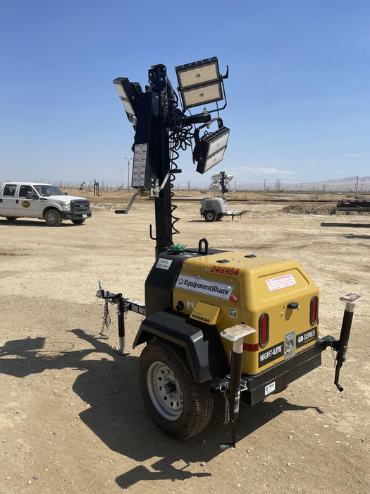 2022 Allmand NLV3GR (4) LED Light Fixture 350W, 23' Vertical Mast, 3kW Prime, Towable, ES Decals, T3