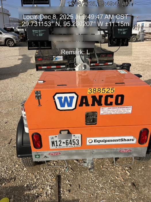 2024 Wanco WLTT-4MM4K Diesel, Deep Sea Controller, Shore Power Plug, Auto Start, (4) 350W LED Floodlights, 4kW Generator, 60 Gal Fuel Tank, 2" Ball, T3
