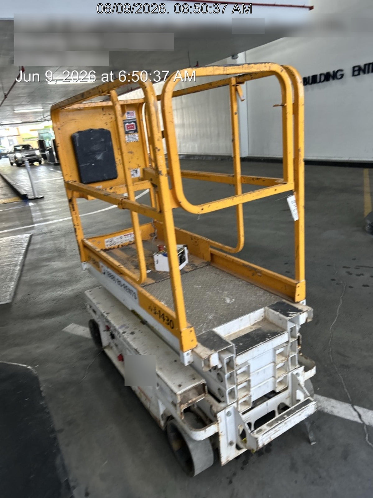 Custom Equipment HB-1430 <ul>
 <li>Hy-Brid Scissor Lift</li>
  <li>Platform capacity up to 670 lbs.</li>
  <li>Working height up to 20 ft</li>
  <li>Weighs under 1,700 lbs.</li>
  <li>Non-marking wheels </li>
</ul>