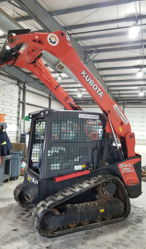 2019 Kubota SVL75-2 Cab/Heat/Air, Standard Tracks, Standard Flow, Hydraulic QC 68" HD Tooth Bucket