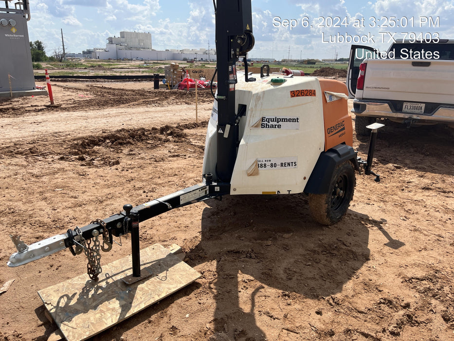 2023 Generac MLT2 Diesel, Flex Switch 120V Input, Powerzone Controller, (4) 320W LED Lights, 4kW Generator, 39.9 Gal Fuel Tank, 2" Ball, T3