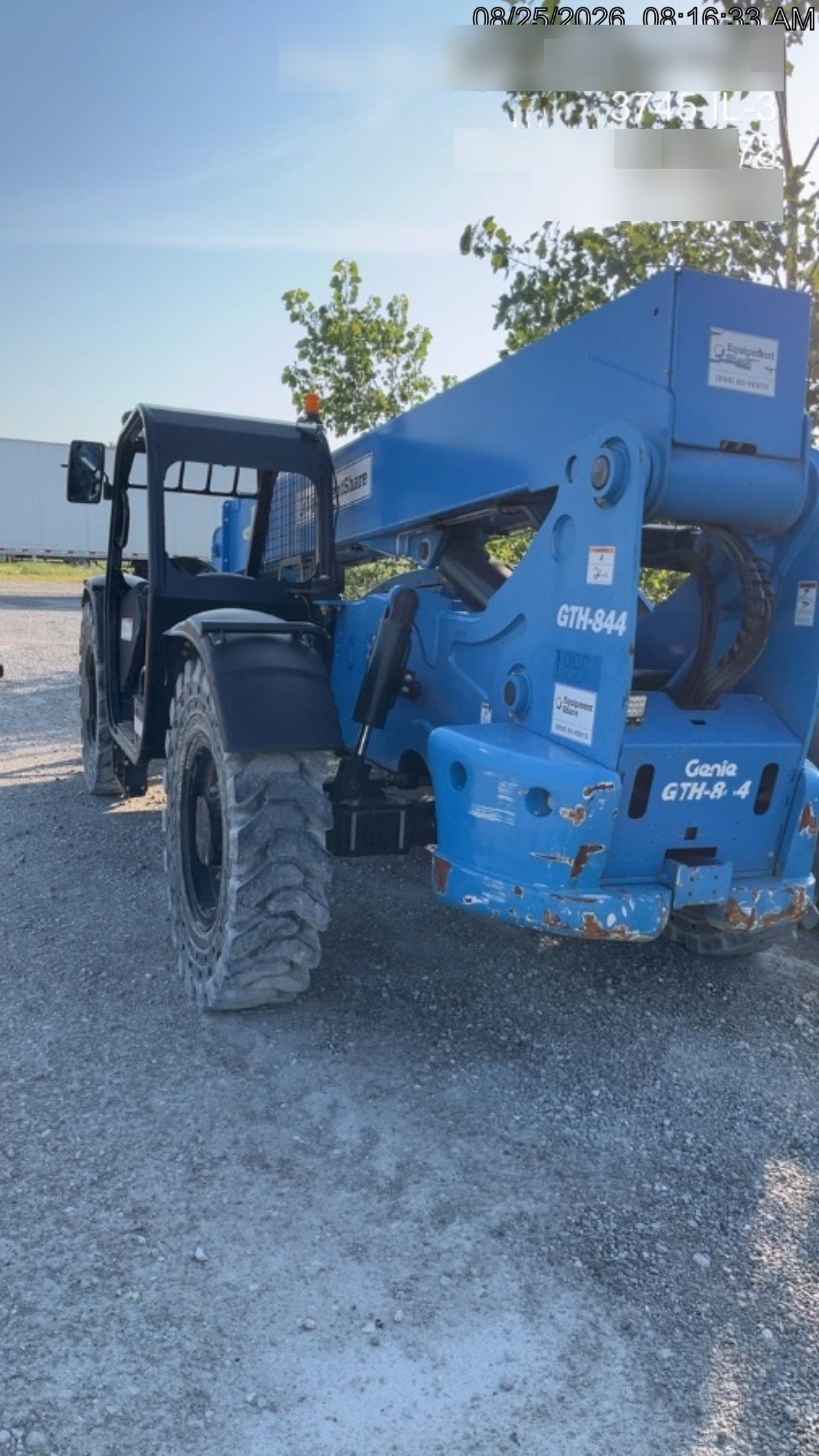 2018 Genie GTH-844 Genie GTH-844 w/ROPS, Work Lights, Solid Tires, RH Cab Mesh, Beacon, 60" Carriage and Forks