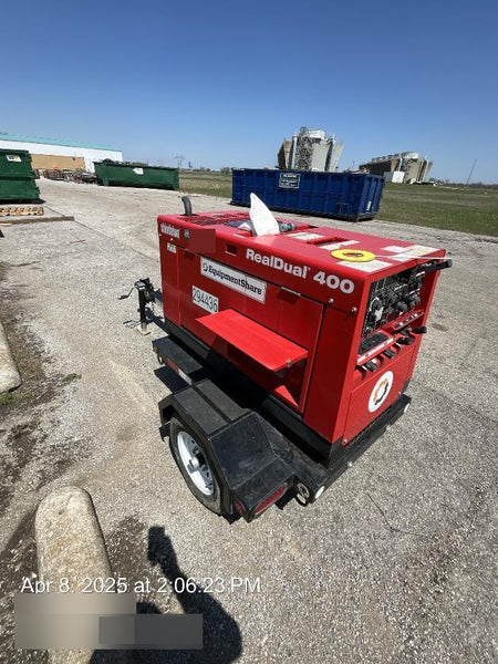 2023 Shindaiwa DGW400MDL Kubota D902 Engine, 23 HP, Dual Op Welder, Wire, Arc, Droop Stick, Tig, and CC Stick Functionality, Simulphase, 3 Phase and 1 Phase Gen Output, Single Axle NB Trlr, Slr Trckl Chrg 12V 12W, Fire Ext