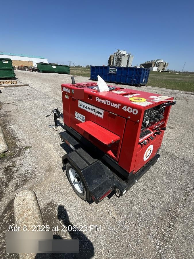 2023 Shindaiwa DGW400MDL Kubota D902 Engine, 23 HP, Dual Op Welder, Wire, Arc, Droop Stick, Tig, and CC Stick Functionality, Simulphase, 3 Phase and 1 Phase Gen Output, Single Axle NB Trlr, Slr Trckl Chrg 12V 12W, Fire Ext