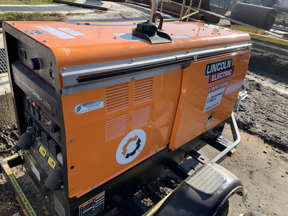 2021 Lincoln Electric Vantage 322 Vantage 322 Ready Pak 3 w/ Decals, ORANGE (includes trailer, cable rack, fender light kit) NO Telematics