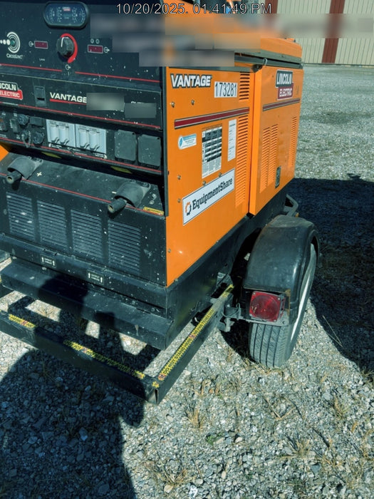 2021 Lincoln Electric Vantage 549X Ready Pak 3, ORANGE (includes trailer, cable rack, fender light kit)