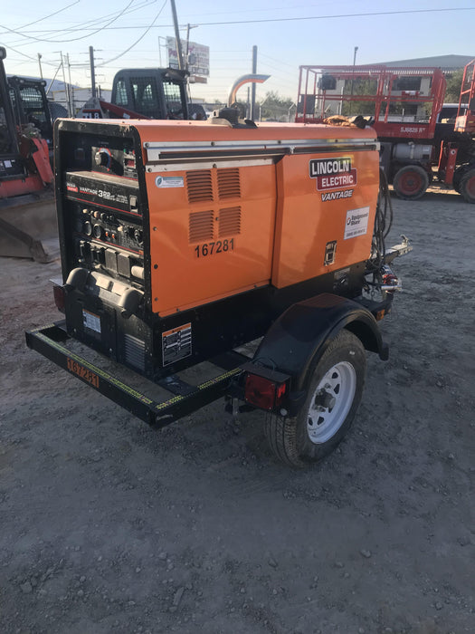 2021 Lincoln Electric Vantage 322 Vantage 322 Ready Pak 3 w/ Decals, ORANGE (includes trailer, cable rack, fender light kit) NO Telematics