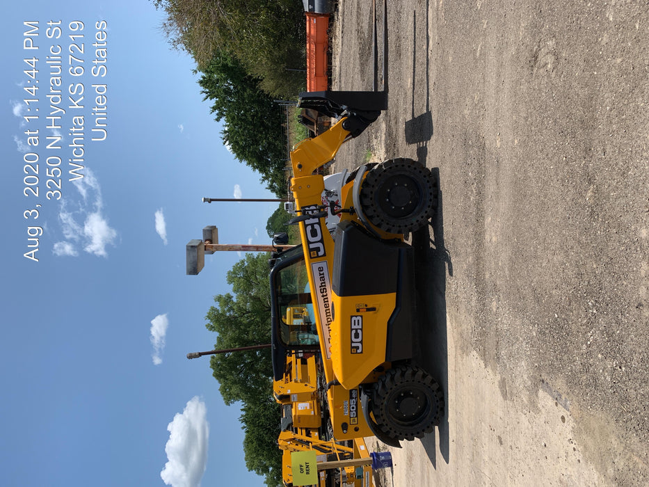 2020 JCB 505-20TC Cab/Heat/Air, Solid Tires, Work Lights, Beacon, Aux Hydraulics, Back up Alarm, ES Decals