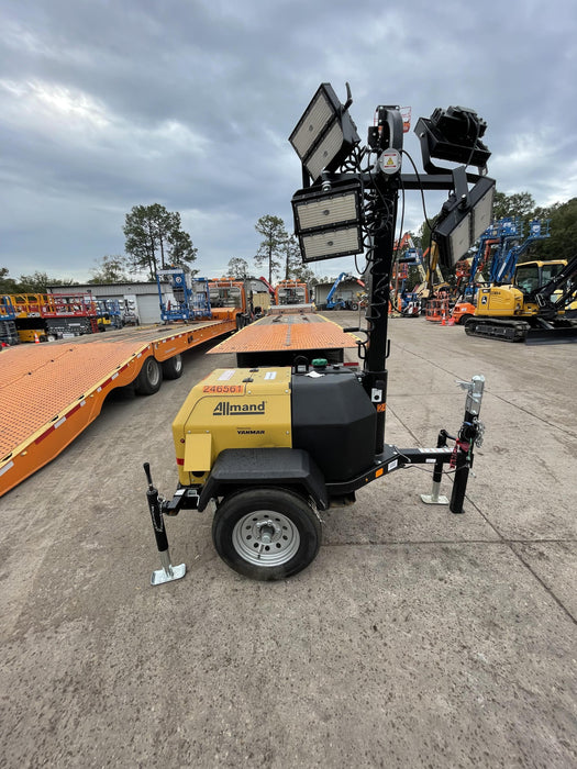 2022 Allmand NLV3GR (4) LED Light Fixture 350W, 23' Vertical Mast, 3kW Prime, Towable