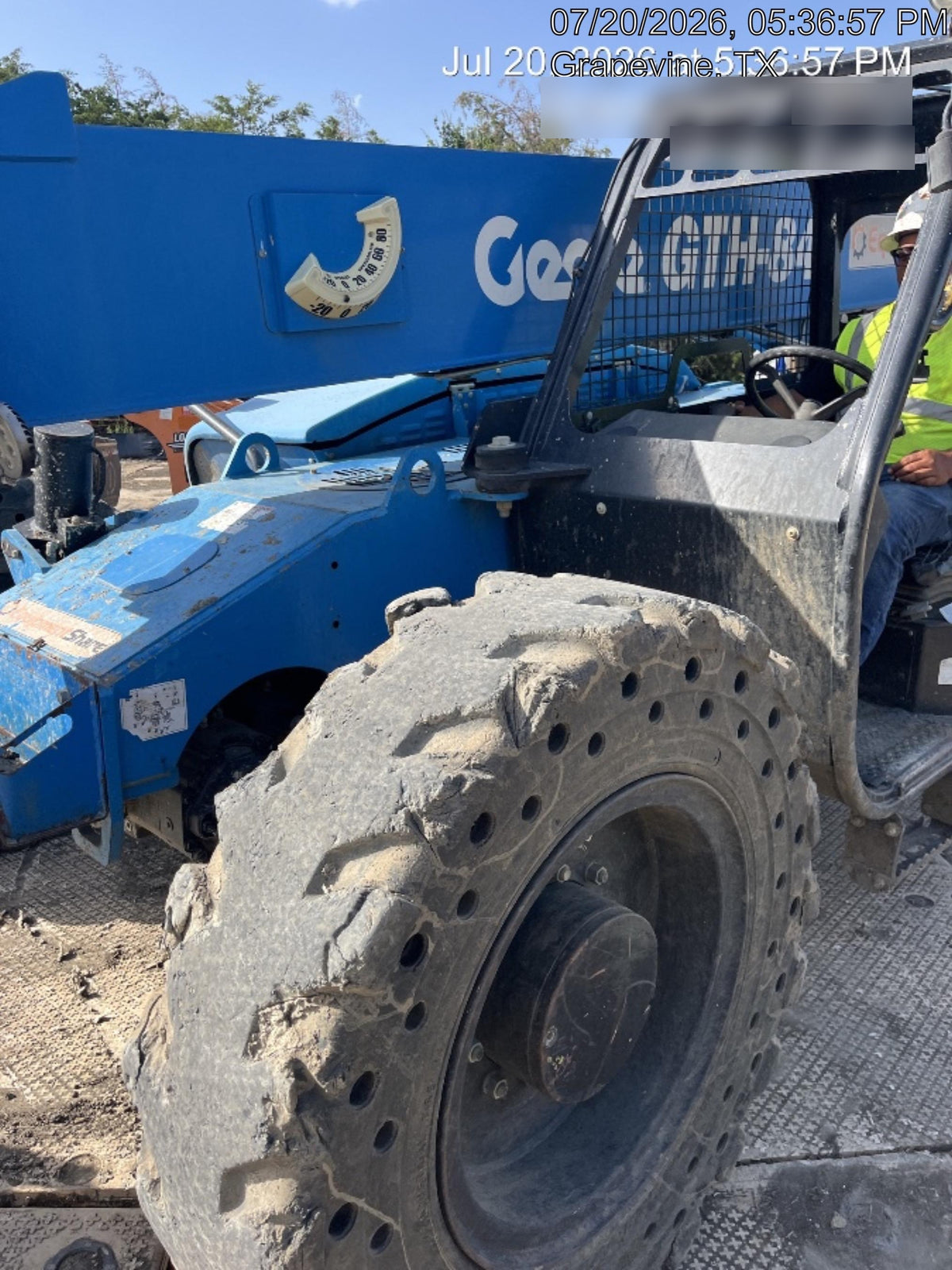 2018 Genie GTH-844 Genie GTH-844D w/Open ROPS, FF Tires, Work Light/Beacon, 60" Carriage and Forks