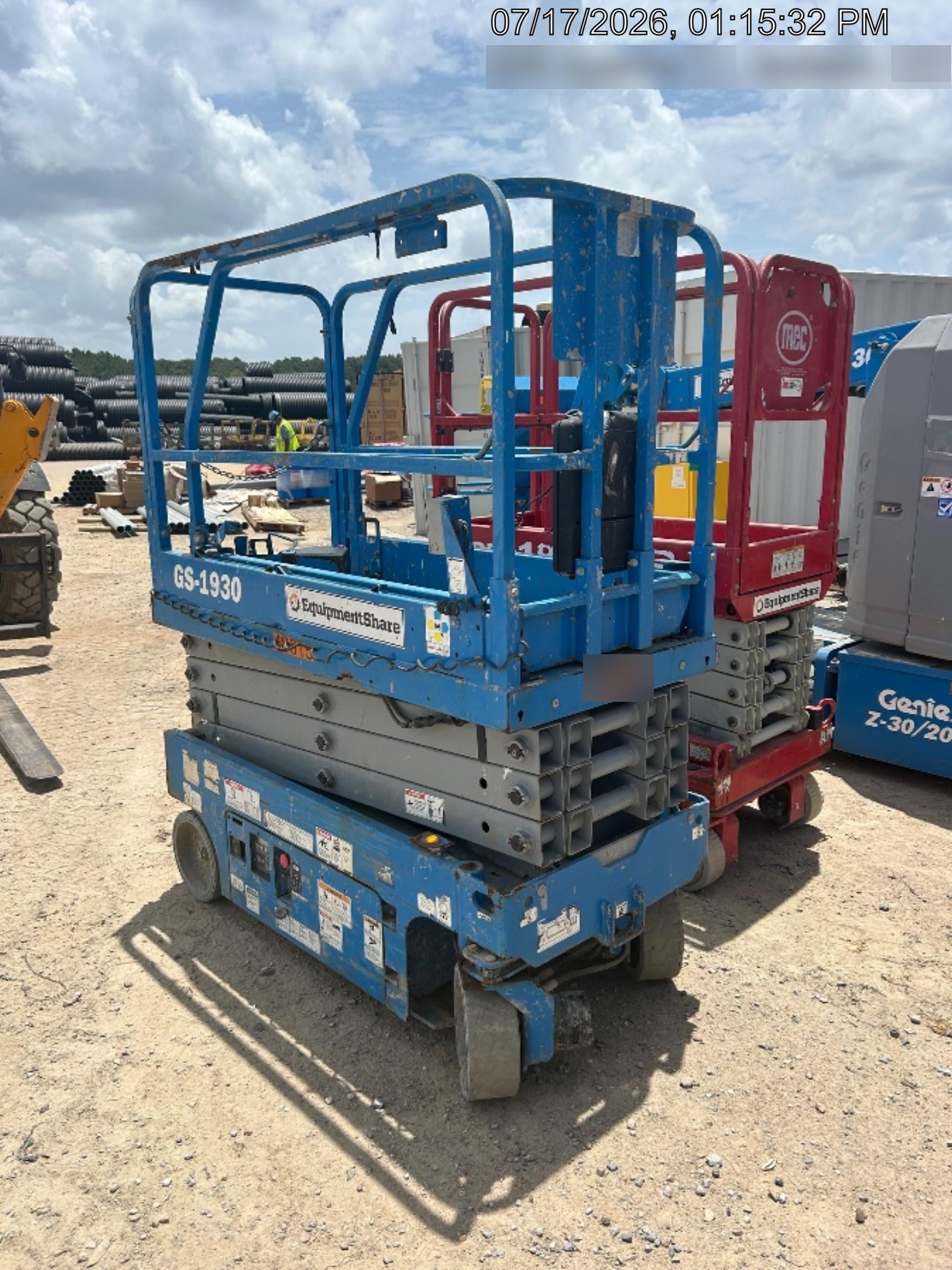 2019 Genie GS-1930 Fixed Rails with Chain Entry