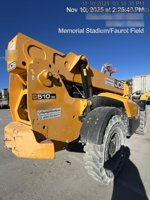 2018 JCB 510-56 74 HP w/CAB/HVAC, Beacon, Worklights, Aux Hydraulics, Solid Tires