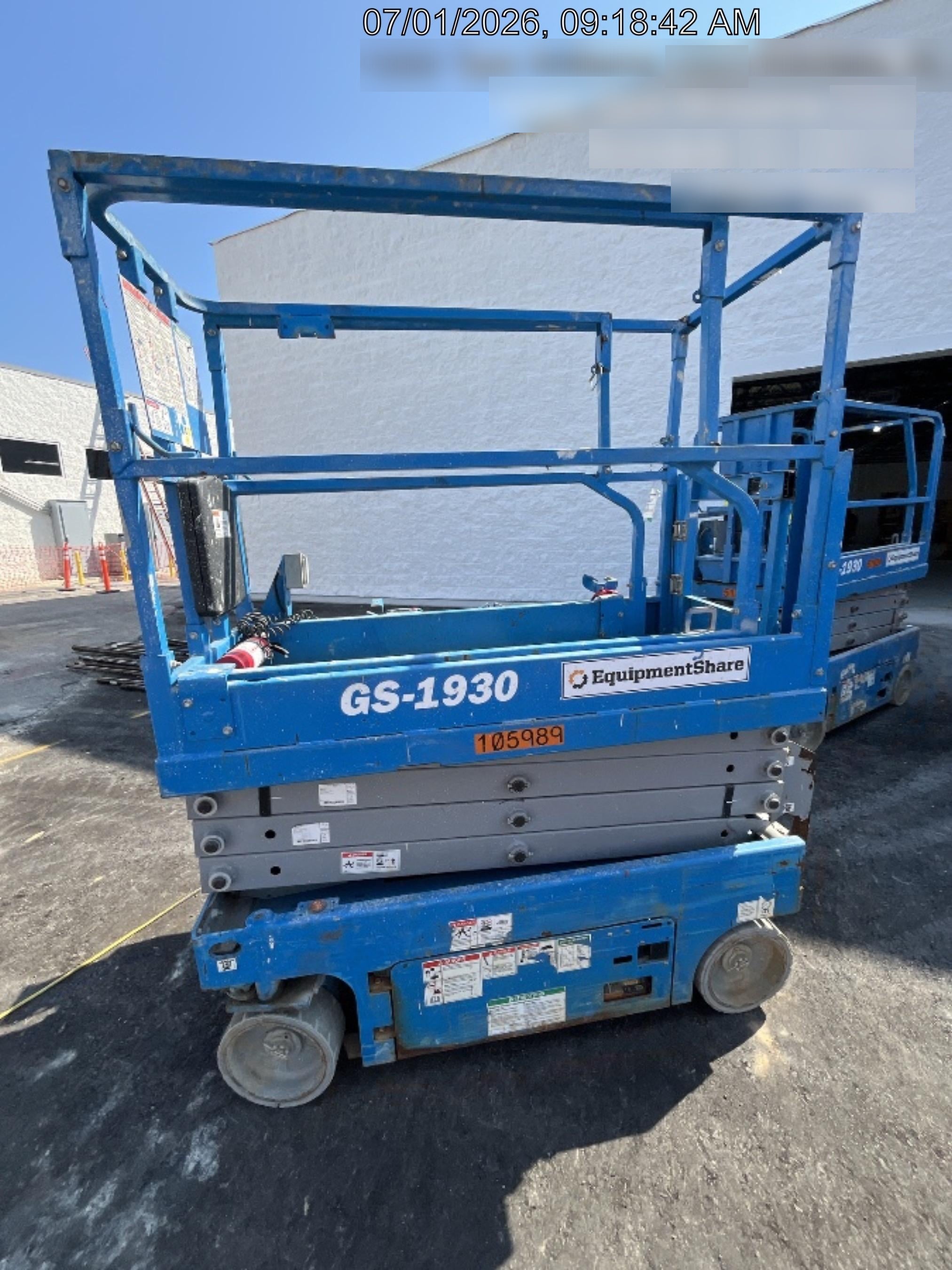 2020 Genie GS-1930 Solid Non Marking Tires, Beacon, Folding rails with half height swing gate