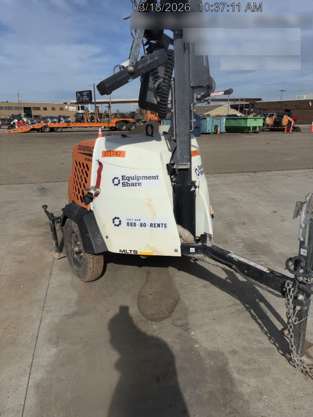 2023 Generac MLT2 Diesel, Flex Switch 120V Input, Powerzone Controller, 
(4) 320W LED Lights, 4kW Generator, 39.9 Gal Fuel Tank, 2" Ball, T3