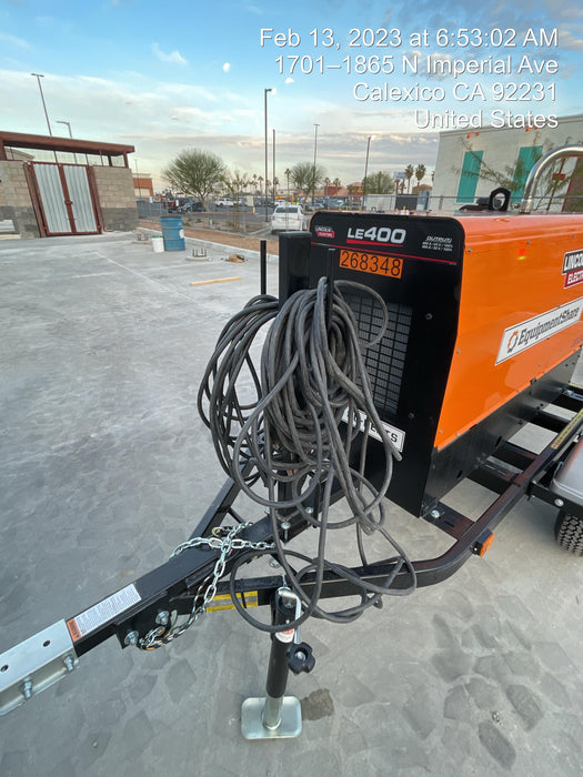 2022 Lincoln Electric LE400 Kubota V1505, Trlr, Cable Rack, Light Kit, ES Decals, T3