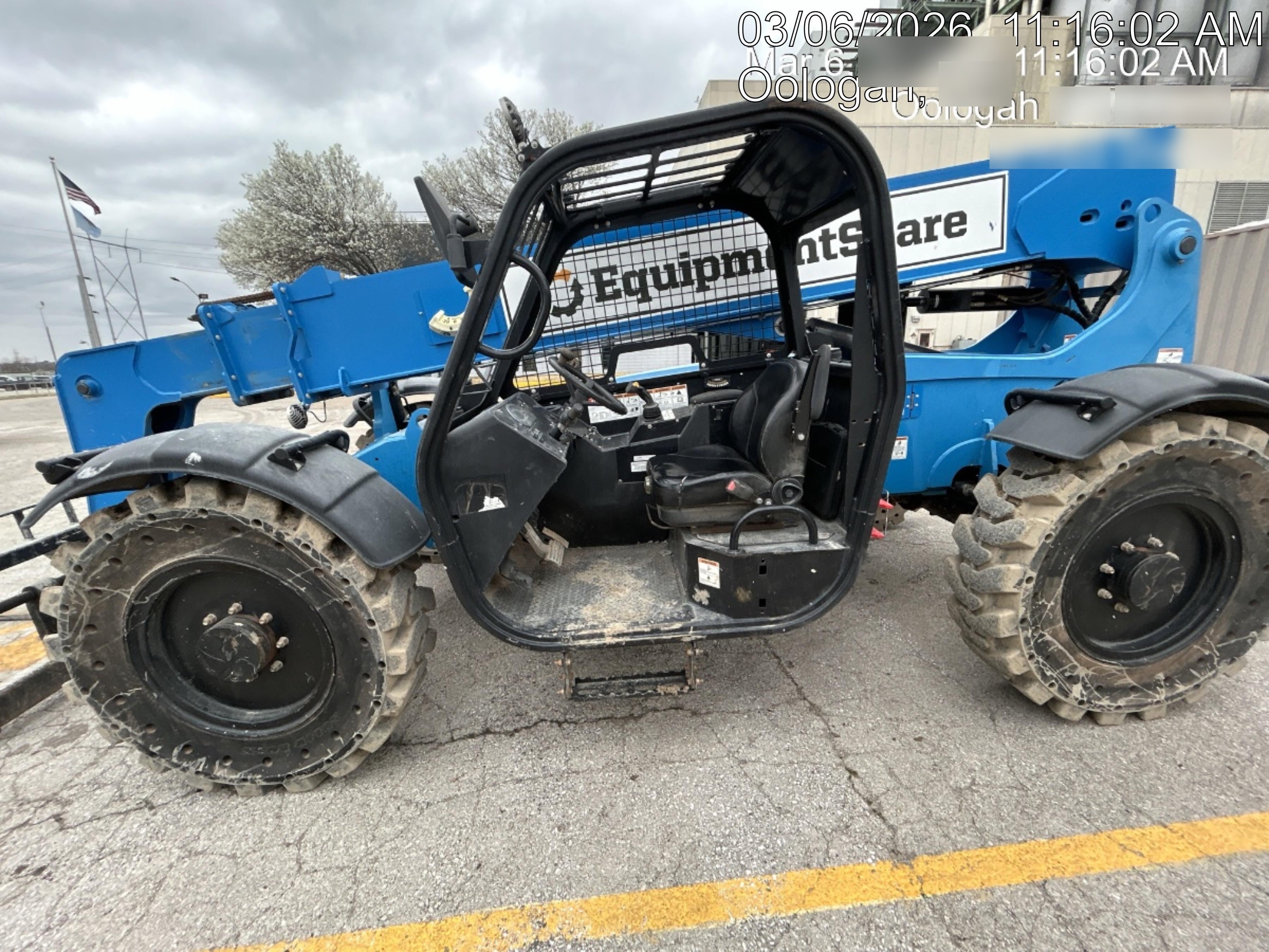2019 Genie GTH-636 Canopy, Solid RT Tires, LED Work Lights, Beacon 60" QA Carriage, 48" Forks