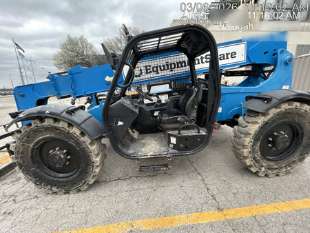 2019 Genie GTH-636 Canopy, Solid RT Tires, LED Work Lights, Beacon 60" QA Carriage, 48" Forks