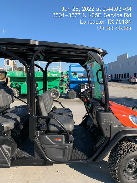 2022 Kubota RTV-X1140W-H Plastic Canopy, Windshield Acrylic Clear, LED Strobe Light, Wire Harness Kit, Back up Alarm