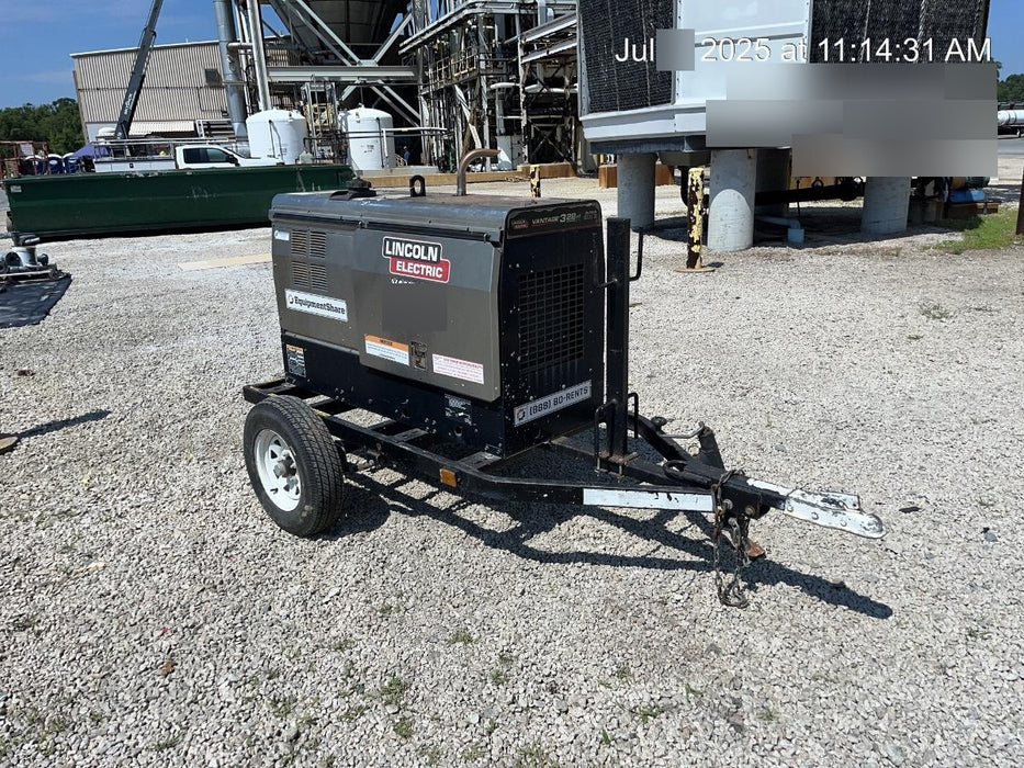 2019 Lincoln Electric Vantage 322 Welder Ready-Pak 3, Two wheel trailer, Fender and Light kit, Cable Rack