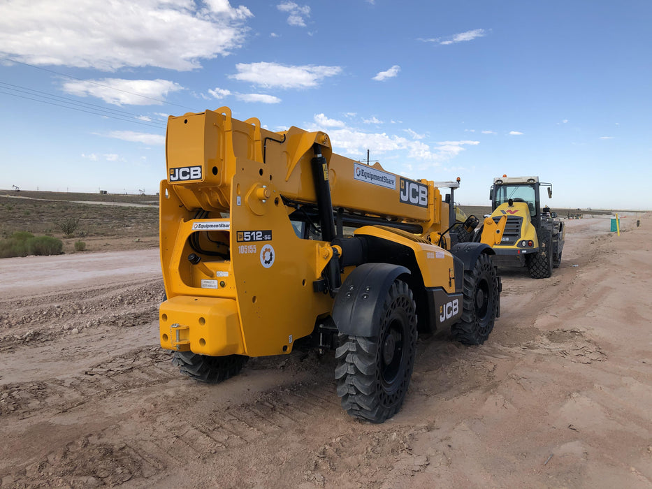 2020 JCB 512-56 Canopy, 74Hp, Solid Tires, Work Lights, Beacon, Aux Hydraulics, Back up Alarm, Lifting Eye, ES Decals