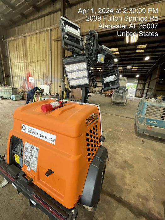 2024 Generac MLT2 Diesel, Flex Switch 120V Input, Powerzone Controller, 
(4) 320W LED Lights, 4kW Generator, 39.9 Gal Fuel Tank, 2" Ball, T3