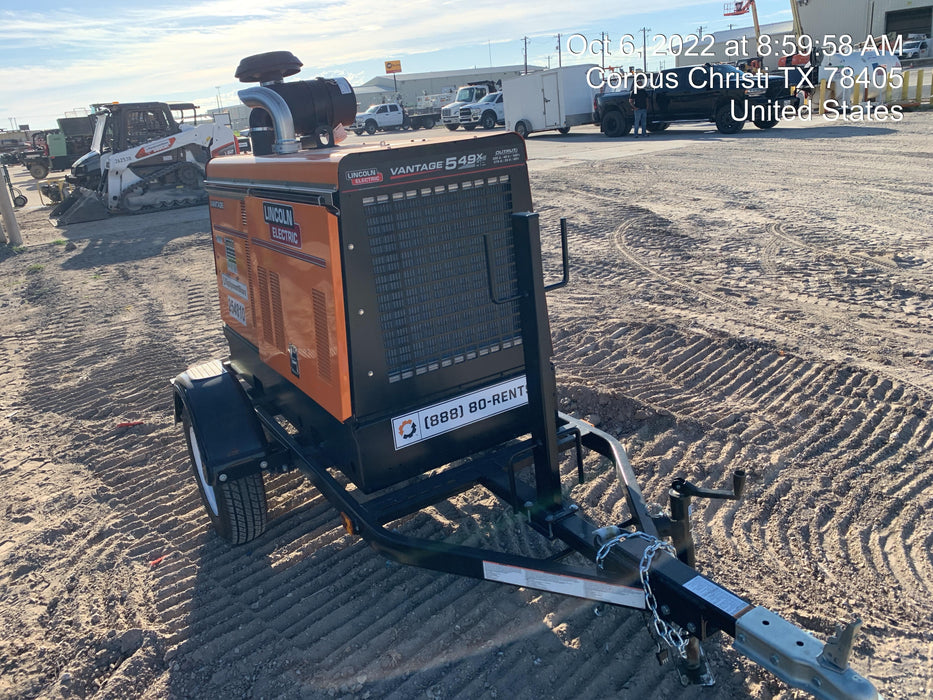 2022 Lincoln Electric Vantage 549X Crosslink Technology, Trailer Mounted