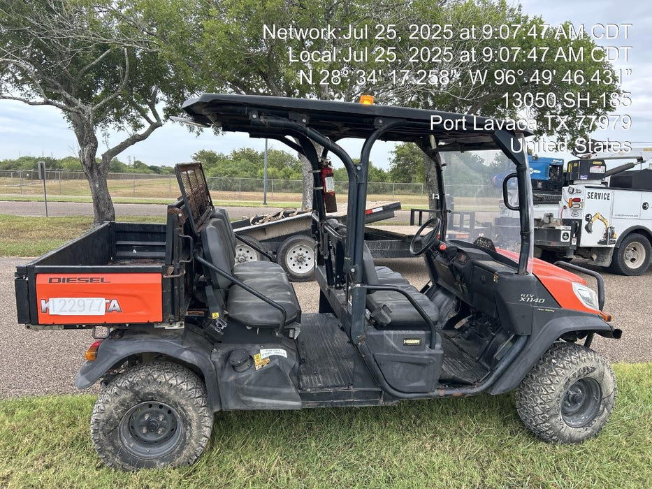 2020 Kubota RTV-X1140W-H Canopy, Diesel, 2 Seater, HDWS Tires, Windshield, Back up Alarm, Amber Strobe Light, Cargo Box