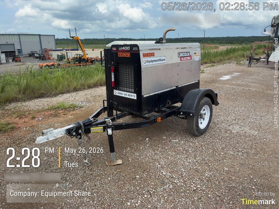 2024 Lincoln Electric LE400 Kubota V1505, Trlr, Cable Rack, Light Kit, ES Decals, T3