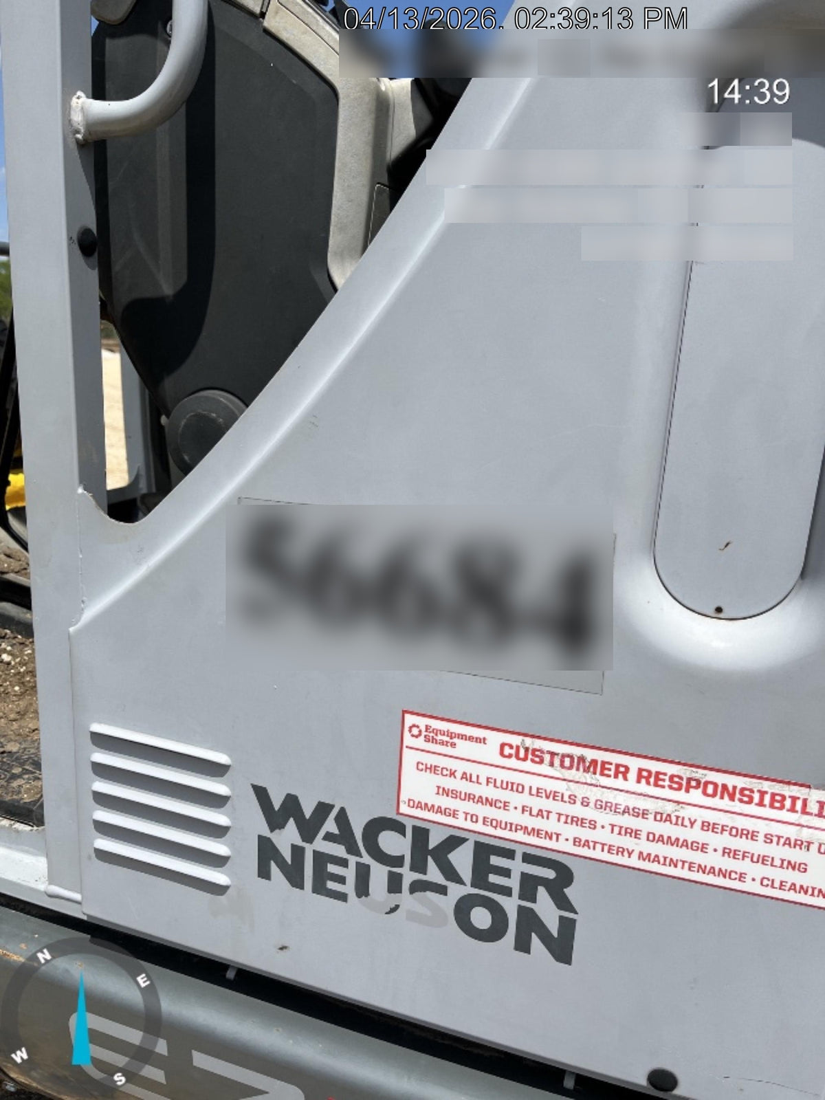 2020 Wacker Neuson EZ53 MX,TRK,LGD,CNPY,PC w/QC Coupler, 12"/18"/24" HD Buckets
