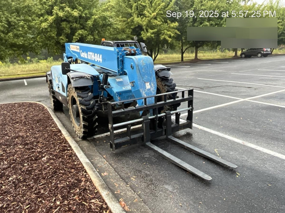 2018 Genie GTH-844 Genie GTH-844D w/Open ROPS, Solid Tires, Work Light/Beacon, 60" Carriage and Forks