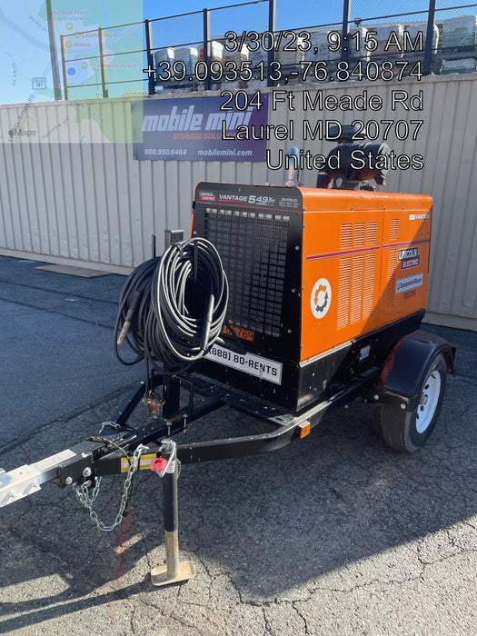 2021 Lincoln Electric Vantage 549X Ready Pak 3, ORANGE (includes trailer, cable rack, fender light kit)