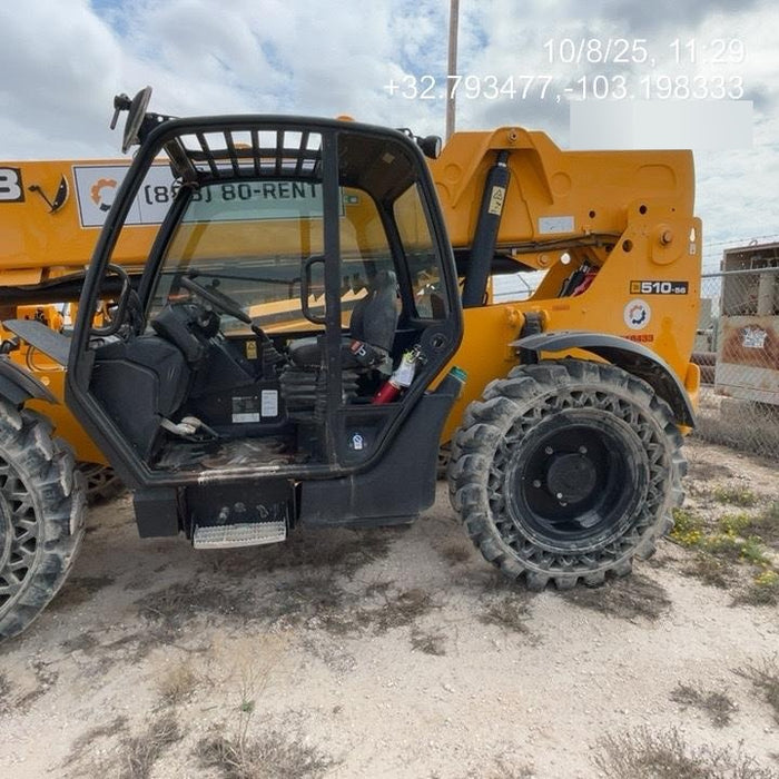 2020 JCB 510-56 Canopy, Solid Tires, Work Lights, Beacon, Aux Hydraulics, Back up Alarm, Lifting Eye, ES Decals