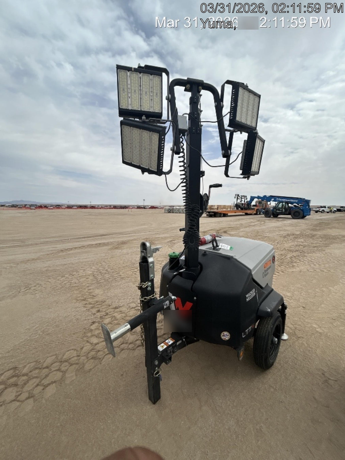 2024 Wacker Neuson LTT4 Diesel, Kohler KDW702, Deep Sea Controller, Auto Start, LED 320W, Bypass Outlet, T3