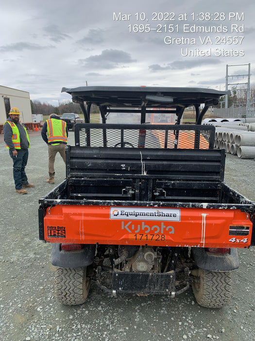 2021 Kubota RTV-X1140W-H Plastic Canopy, Windshield Acrylic Clear, LED Strobe Light, Wire Harness Kit, Back up Alarm