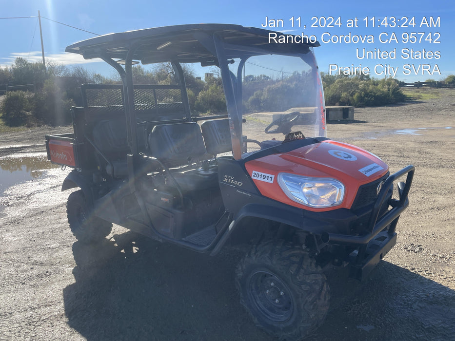 2022 Kubota RTV-X1140W-H Plastic Canopy, Windshield Acrylic Clear, LED Strobe Light, Wire Harness Kit, Back up Alarm