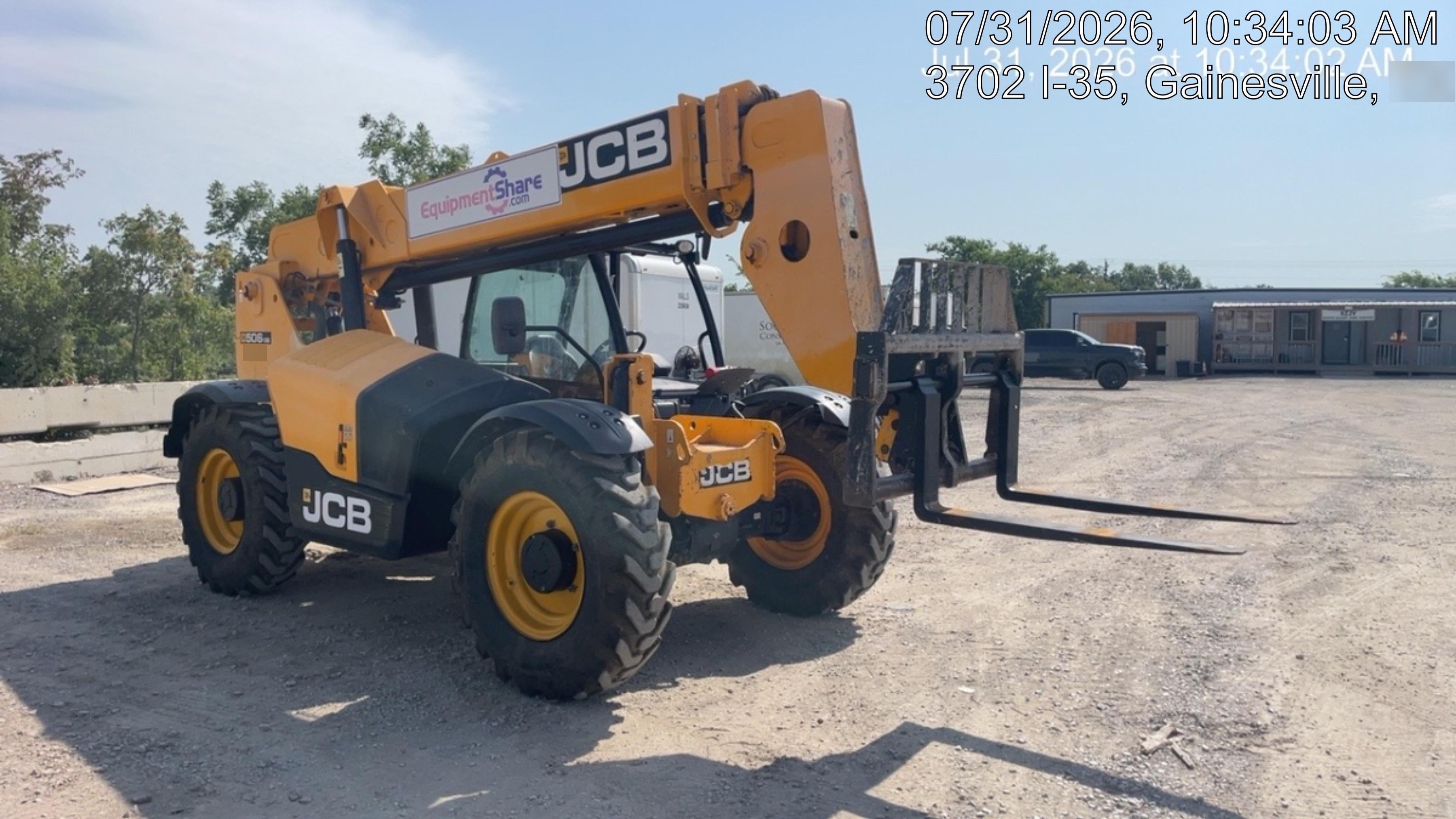 2019 JCB 506-36 Canopy, 74 HP, Foam Filled Tires, STD Worklight, Beacon, Aux Hydraulics, Lifting Eye, Back up Alarm 48" Carriage/48" Forks