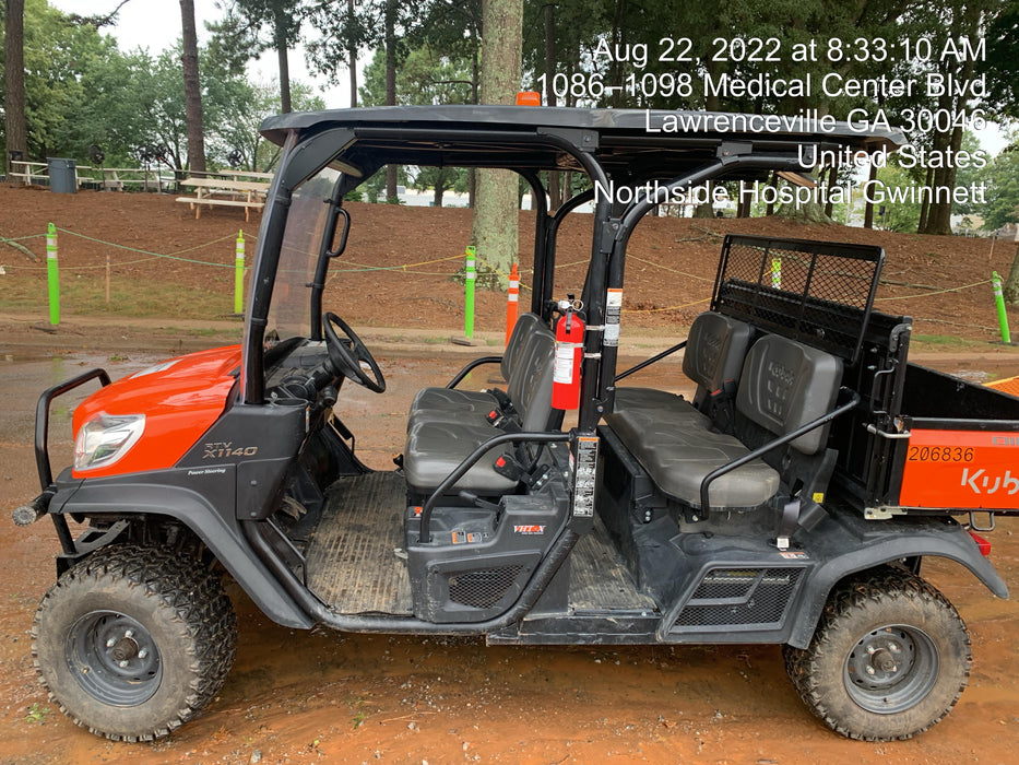 2022 Kubota RTV-X1140W-H Plastic Canopy, Windshield Acrylic Clear, LED Strobe Light, Wire Harness Kit, Back up Alarm
