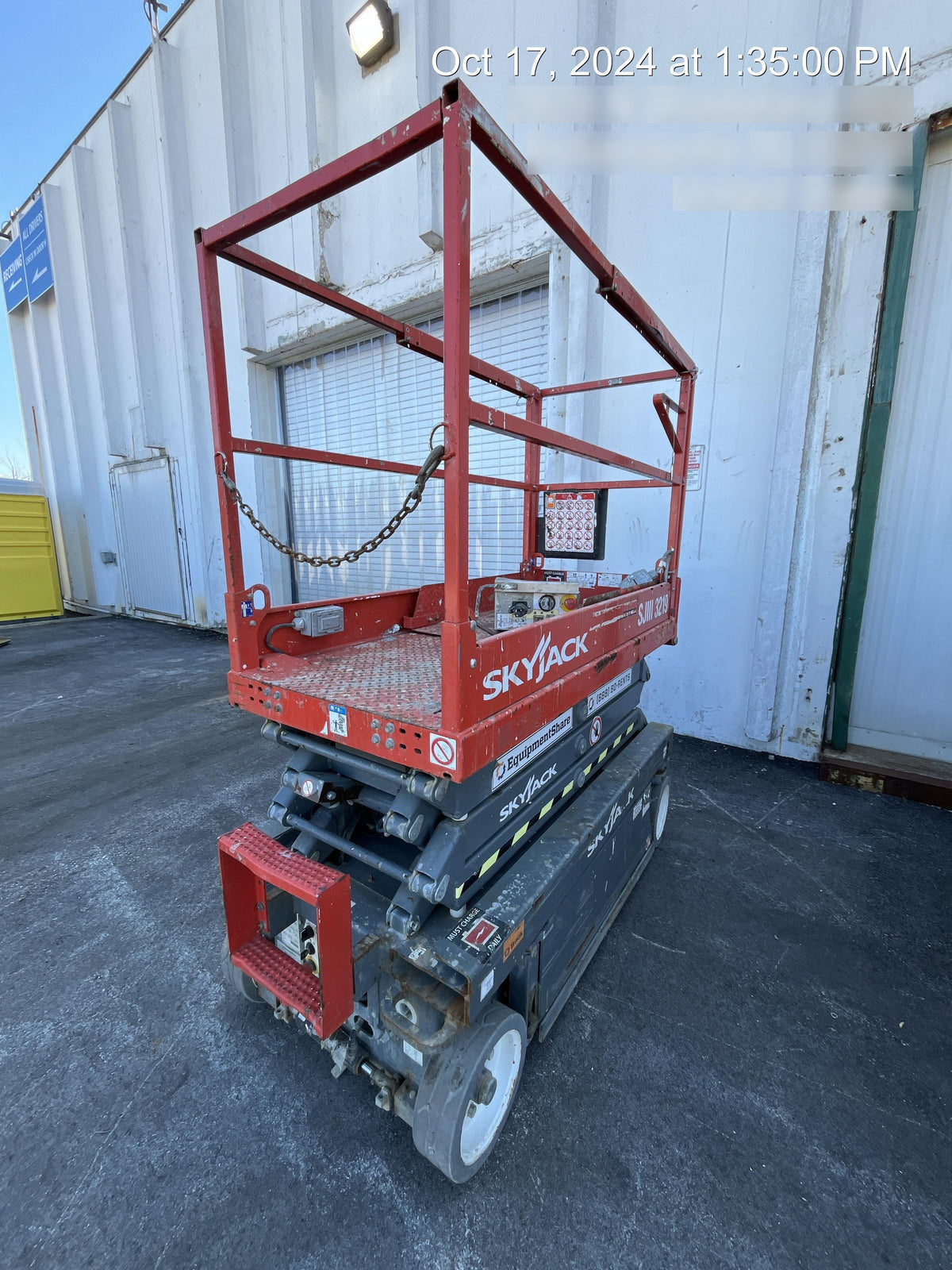 2016 Skyjack SJIII-3219 Standard Rental Specs