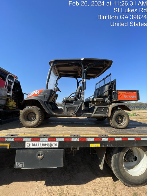 2022 Kubota RTV-X1140W-H Plastic Canopy, Windshield Acrylic Clear, LED Strobe Light, Wire Harness Kit, Back up Alarm
