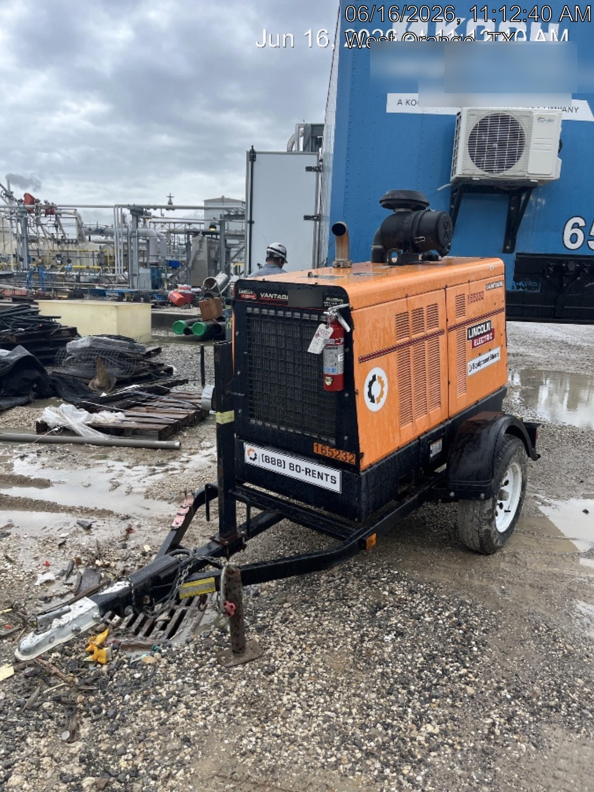 2021 Lincoln Electric Vantage 549X Ready Pak 3, ORANGE (includes trailer, cable rack, fender light kit)