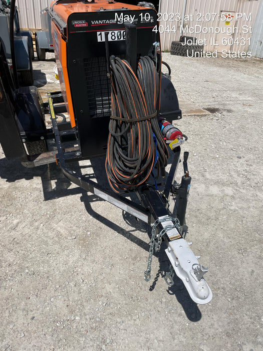 2021 Lincoln Electric Vantage 322 Vantage 322 Ready Pak 3 w/ Decals, ORANGE (includes trailer, cable rack, fender light kit) NO Telematics