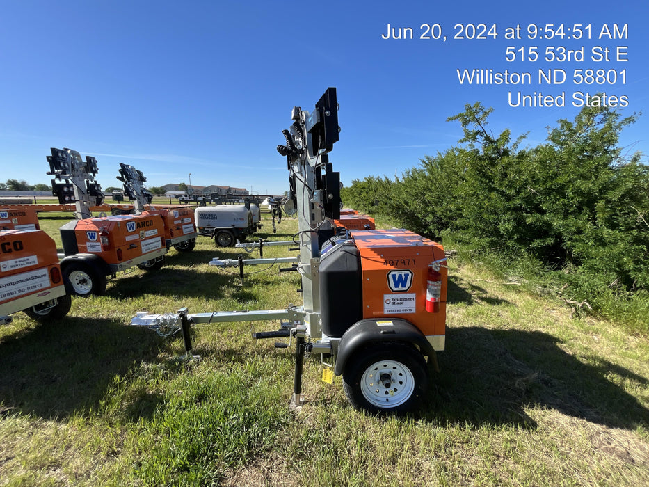 2024 Wanco WLTT-4MM4K Diesel, Deep Sea Controller, Shore Power Plug, Auto Start, (4) 350W LED Floodlights, 4kW Generator, 60 Gal Fuel Tank, 2" Ball, T3