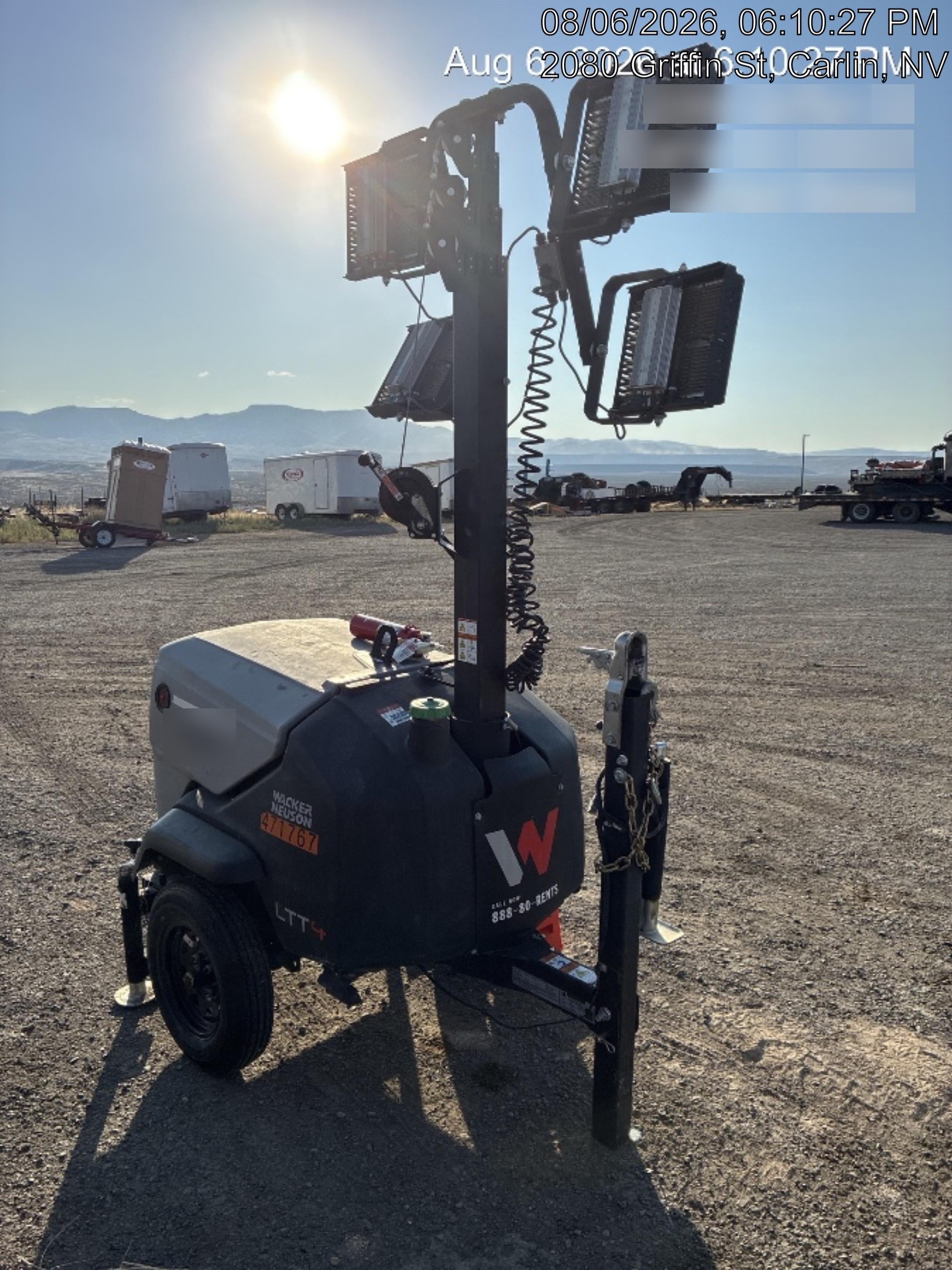 2024 Wacker Neuson LTT4 Diesel, Kohler KDW702, Deep Sea Controller, Auto Start, LED 320W, Bypass Outlet, T3