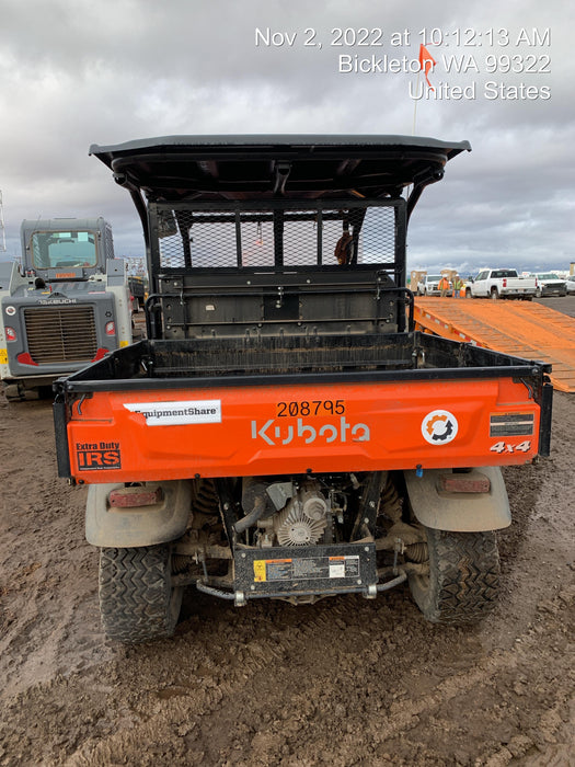 2022 Kubota RTV-X1140W-H Plastic Canopy, Windshield Acrylic Clear, LED Strobe Light, Wire Harness Kit, Back up Alarm