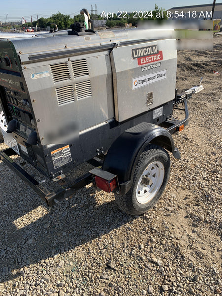 2018 Lincoln Electric Vantage 322 Lincoln Vantage 322 Welder Ready Pak 3 - Vantage 322, Trailer, Fender and light kit, Cable rack
