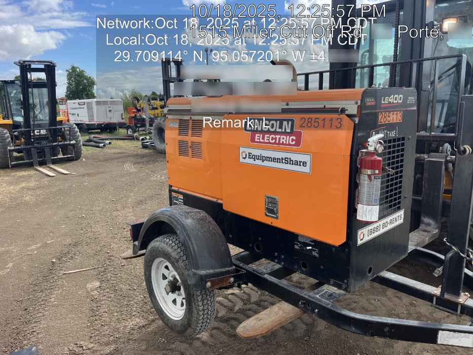 2022 Lincoln Electric LE400 Kubota V1505, Trlr, Cable Rack, Light Kit, ES Decals, T3