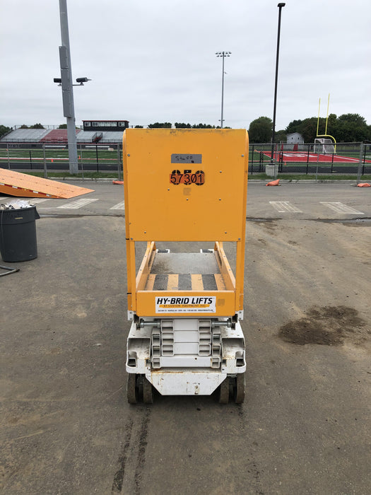 Custom Equipment HB-1430 Hy-Brid Scissor Lift
Platform capacity up to 670 lbs
Working height up to 20 ft
Weighs under 1,700 lbs
Non-marking wheels